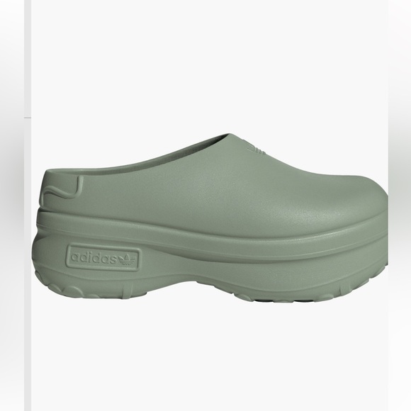 Adidas Adifom Stan Smith platform mule green / silver hint green US 9 - Picture 11 of 12